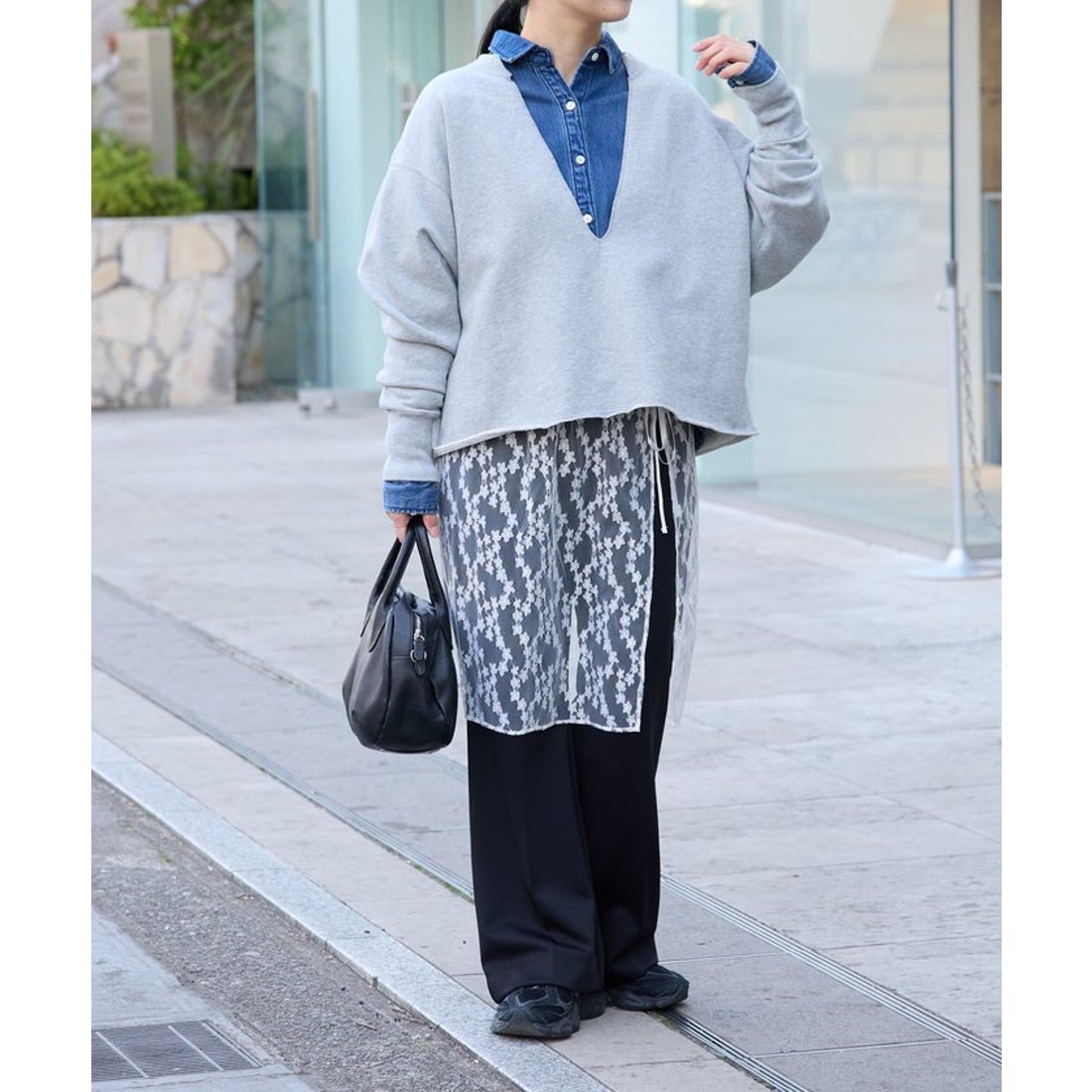 ビアズリー BEARDSLEY 《FRIPIER》カットオフデニムシャツ （indigo