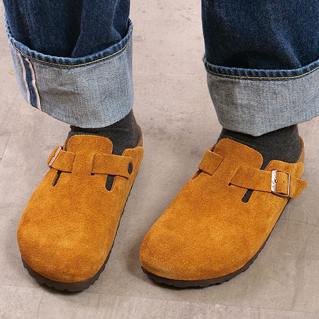 ビルケンシュトック BIRKENSTOCK BOSTON BS VL MINK | SUEDE-LEATHER