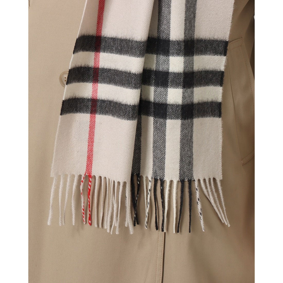 バーバリー BURBERRY カシミヤ クラシックマフラー （STONE CHECK