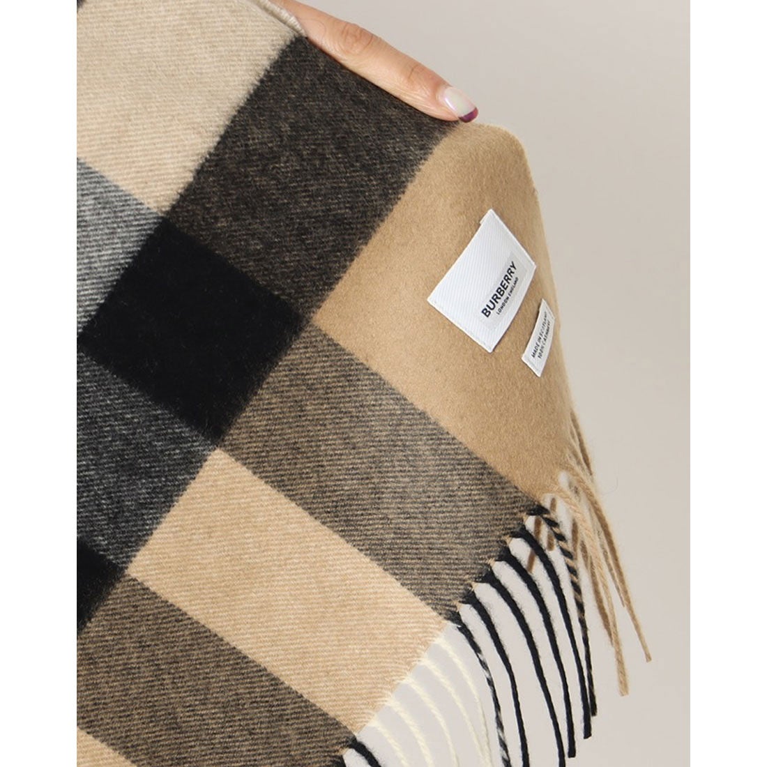 バーバリー BURBERRY カシミヤ ビッグチェックマフラー （ARCHIVE