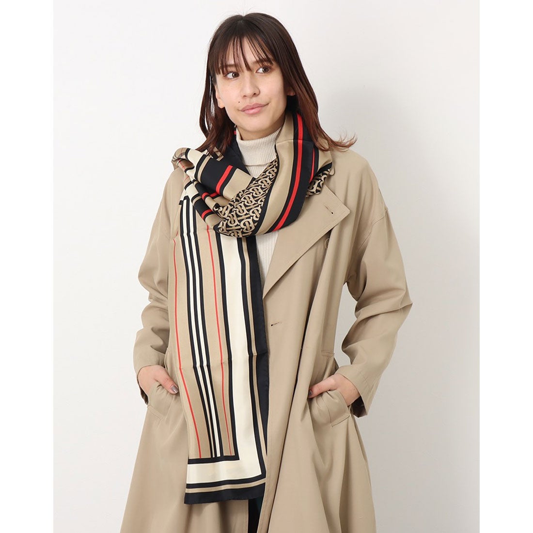 バーバリー BURBERRY シルク スカーフ （ARCHIVE BEIGE） -waja bazar