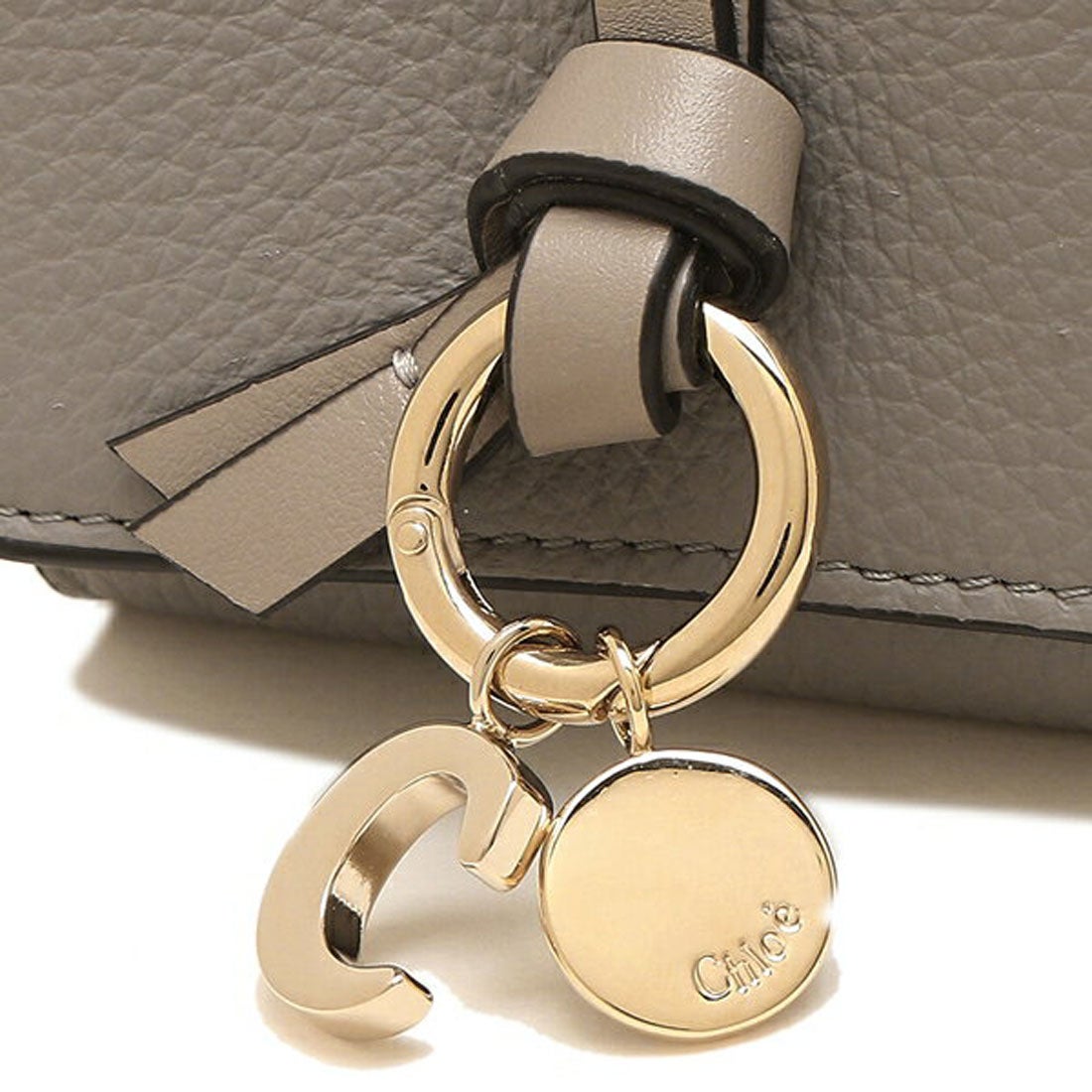クロエ Chloe 三つ折り財布 アルファベット ミニ財布 グレー