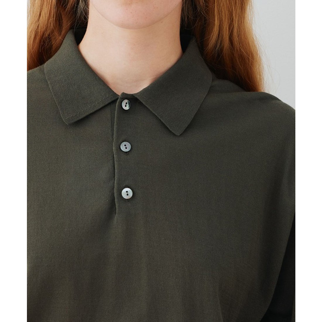 ギャルリー・ヴィー GALERIE VIE クレープコットン ポロカラープル