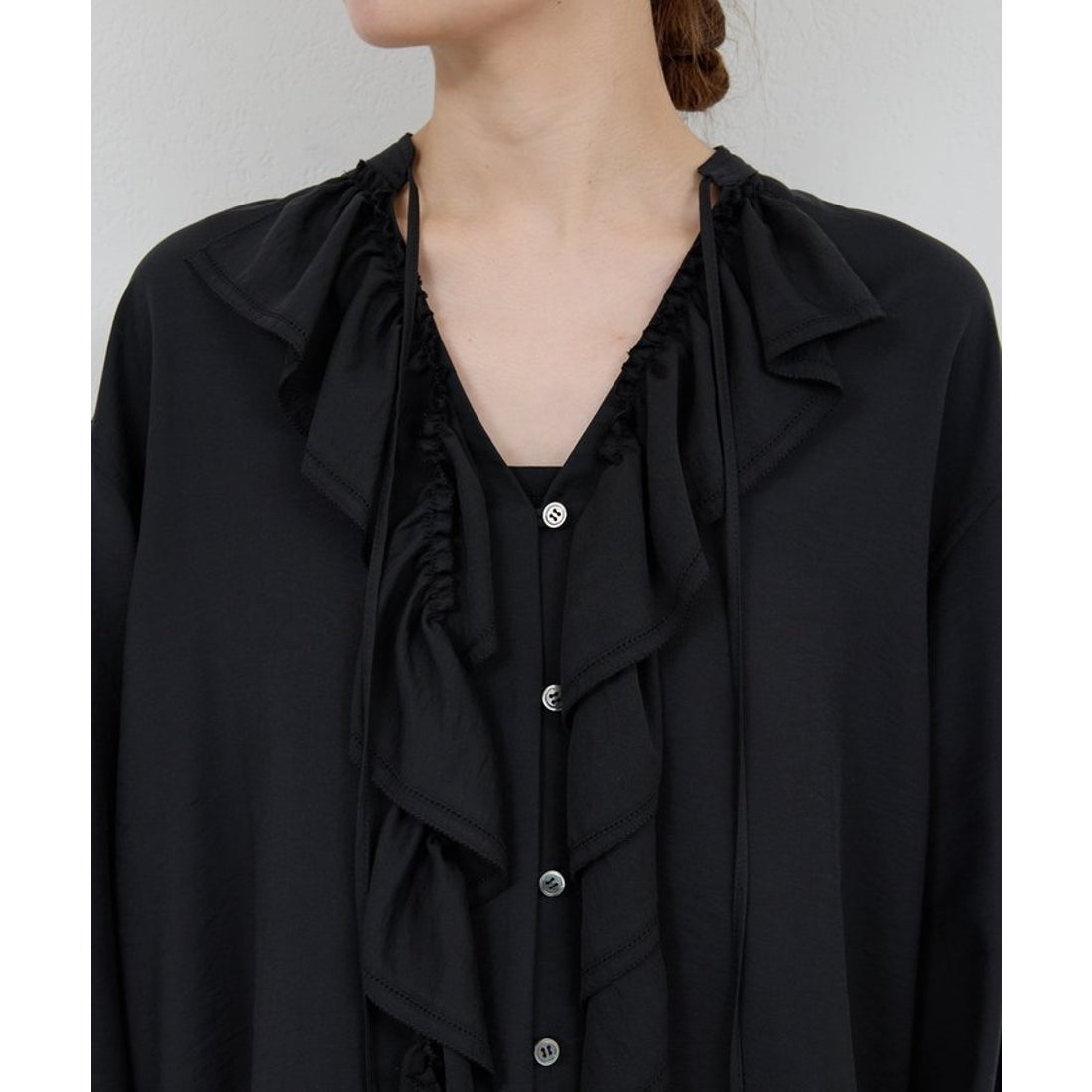 ガリャルダガランテ GALLARDAGALANTE フリルブラウス （black