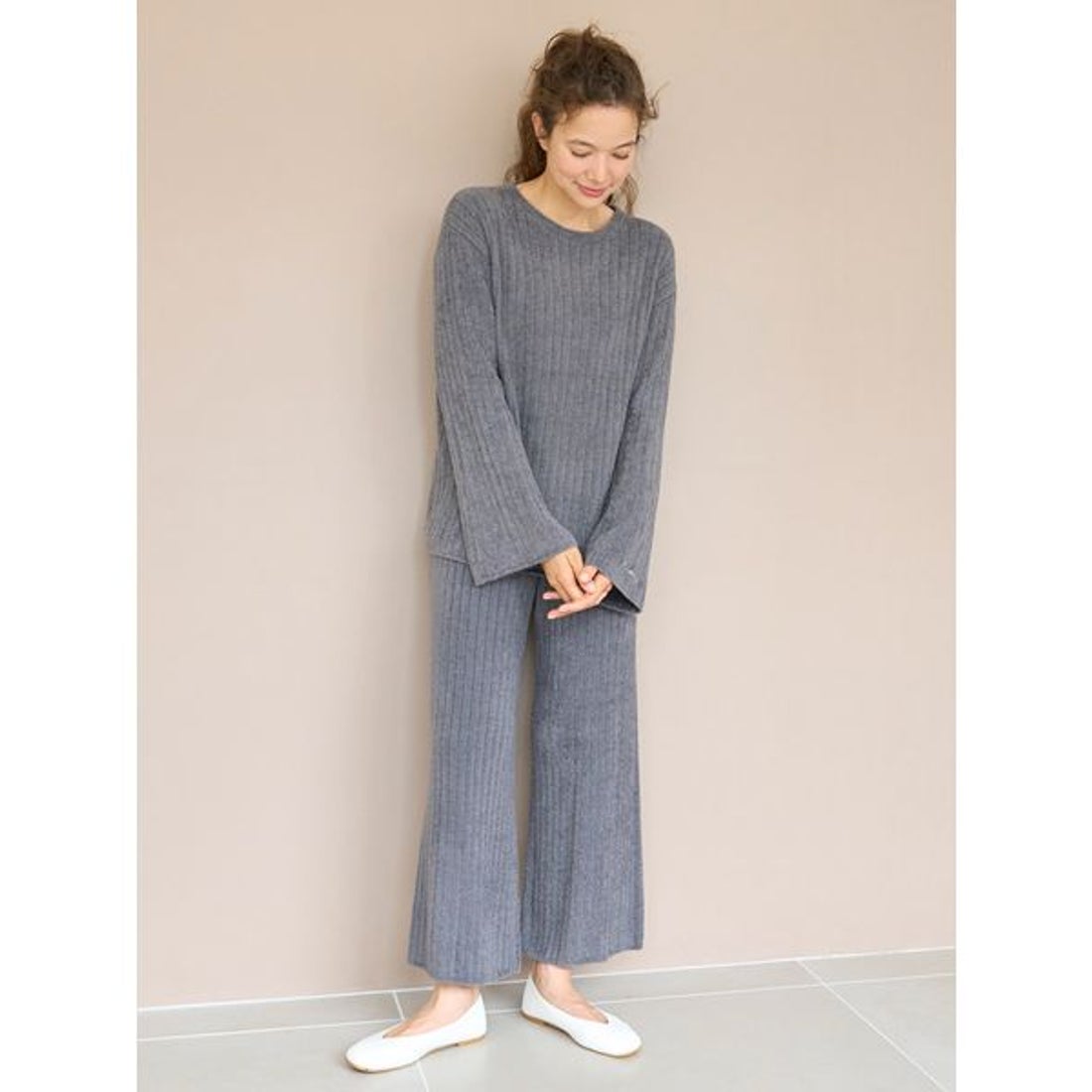 ジェラートピケ gelato pique 調温スムーズィープルオーバー （GRY