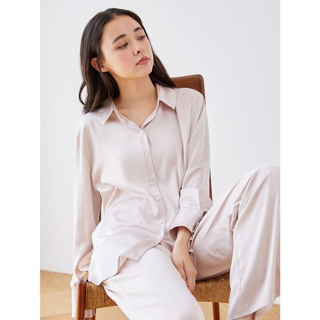 ジェラートピケ gelato pique サテンロングパンツ （PNK） -靴