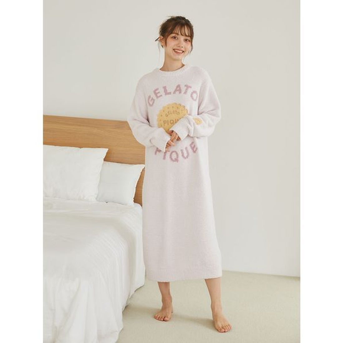 ジェラートピケ gelato pique パウダービスケットジャガードワンピース