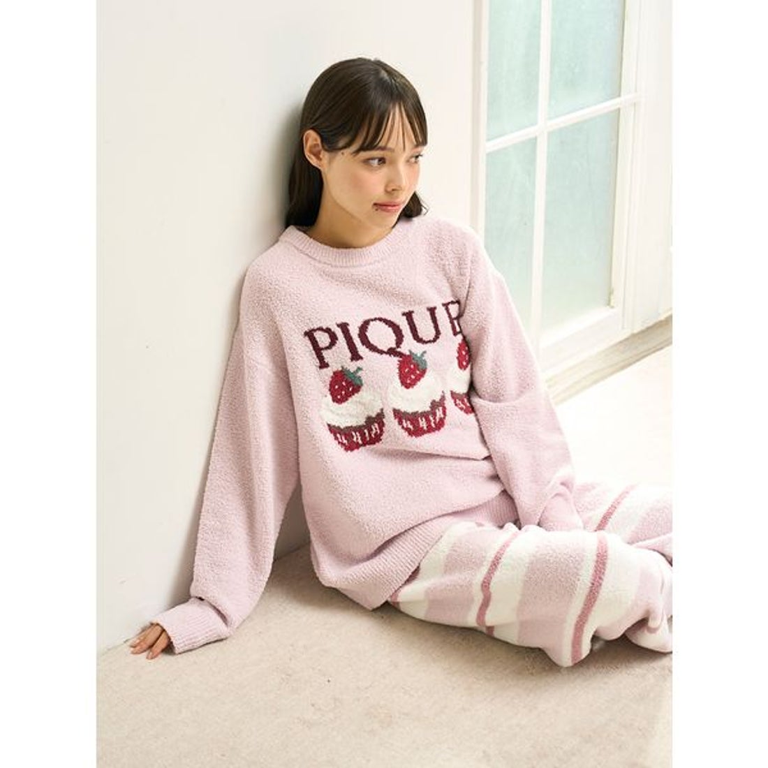 ジェラートピケ gelato pique モチーフジャガードプルオーバー （OWHT