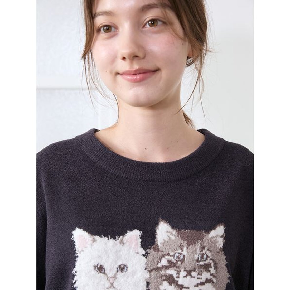 ジェラートピケ gelato pique ツインズキャットジャガードプルオーバー