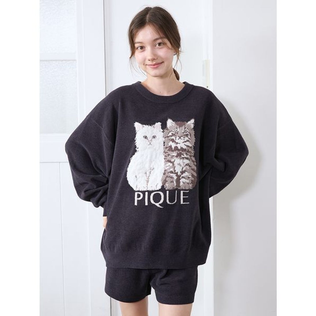 ジェラートピケ gelato pique ツインズキャットジャガードプルオーバー