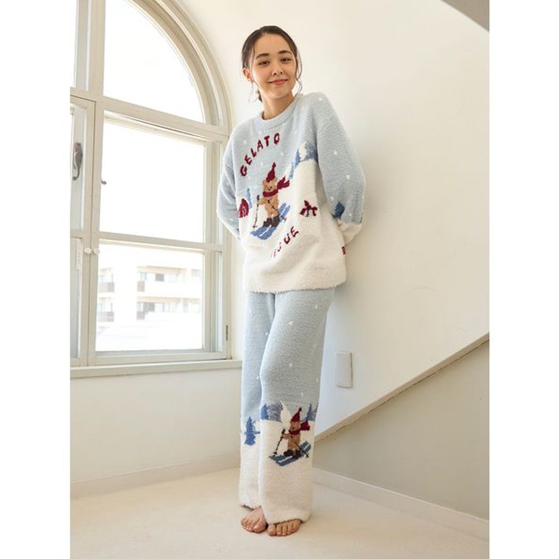ジェラートピケ gelato pique 【HOLIDAY】スキーベアジャガードロング