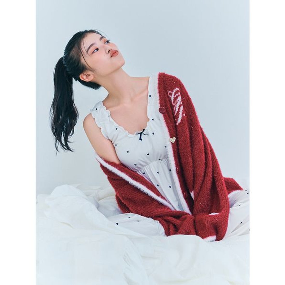 ジェラートピケ gelato pique ラメフェザーカーディガン （PNK） -靴