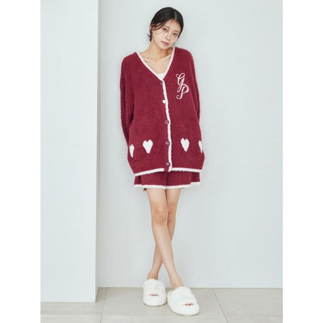 ジェラートピケ gelato pique ラメフェザーカーディガン （PNK