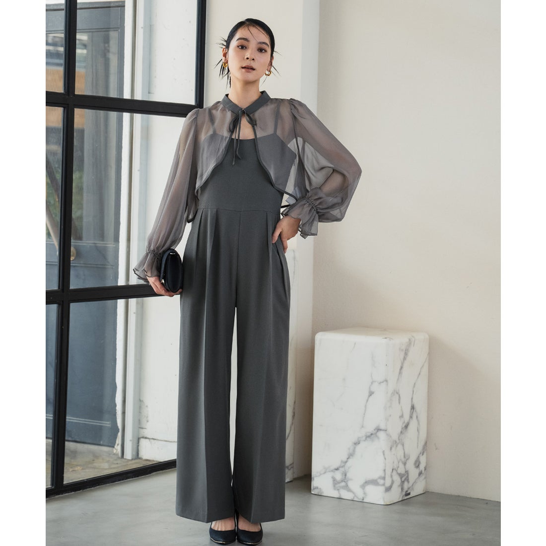 ガール GIRL マルチway シフォンボレロ オールインワン パンツドレス 2