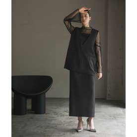 ガール GIRL チュールレイヤードトップス・タイトスカート