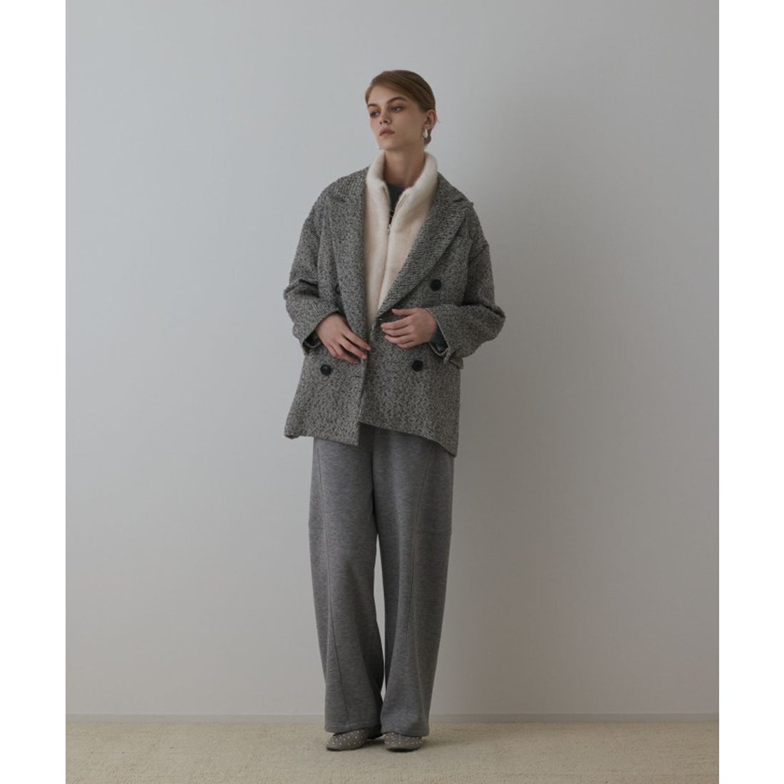 グレースコンチネンタル GRACE CONTINENTAL カルゼツイードダブル