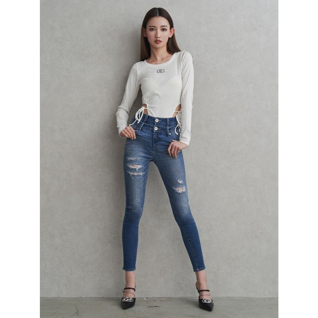 ジェイダ GYDA 3way GDビジューMOLDチェーンストラップポインテッド