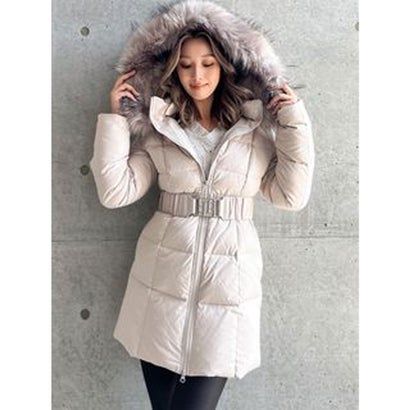 ジェイダ GYDA GYGYベルト付きロングダウンコート （BGE） -靴