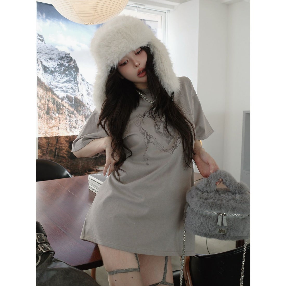 ダーリッチ Darich ハートキーフェードビッグTシャツ （ホワイト