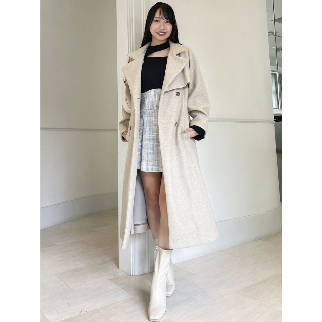 ダズリン dazzlin 2WAYカラーレディコート （アイボリー