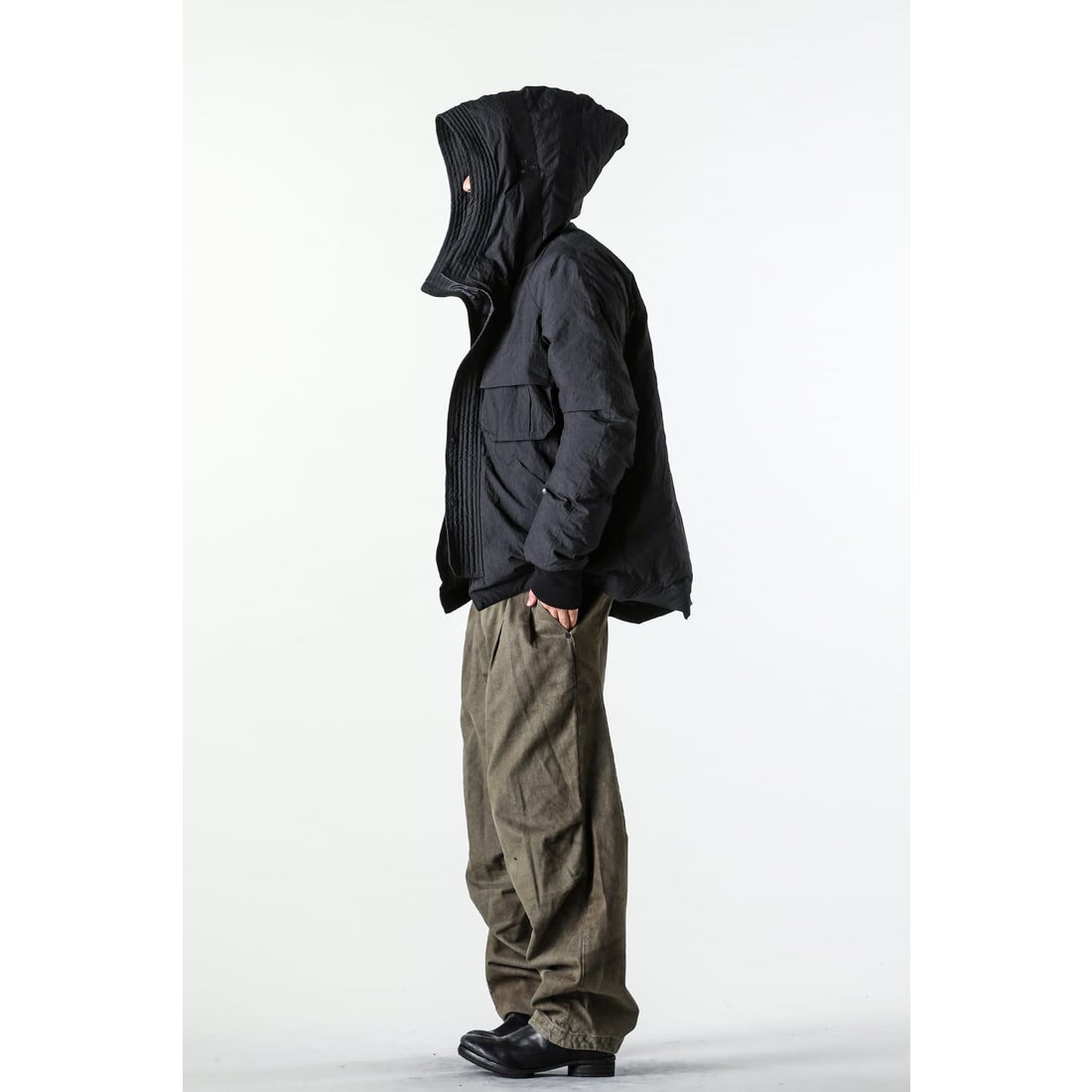 デヴォア DEVOA Down Jacket Shrink Cotton / Nylon （BLACK） -FASCINATE