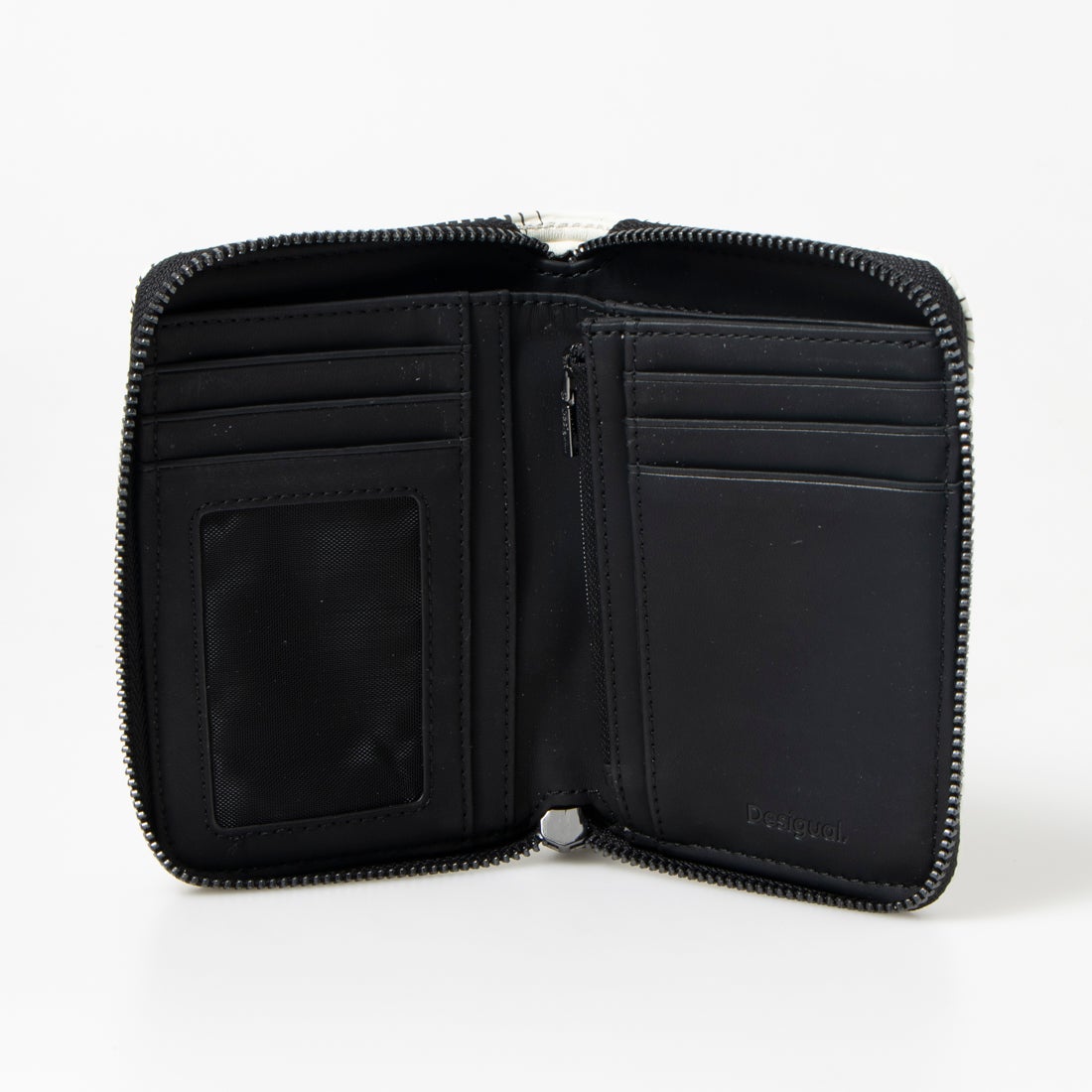 BLACK mean トライバル柄 レザーサークルウォレット 白 新品タグ付き