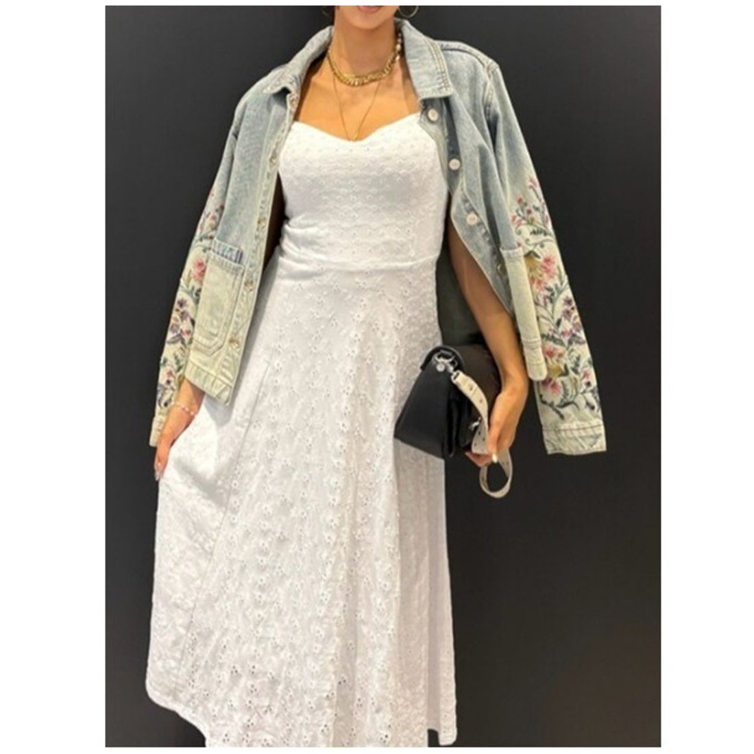 デシグアル Desigual デニムジャケット 花柄 （フェイディングブルー