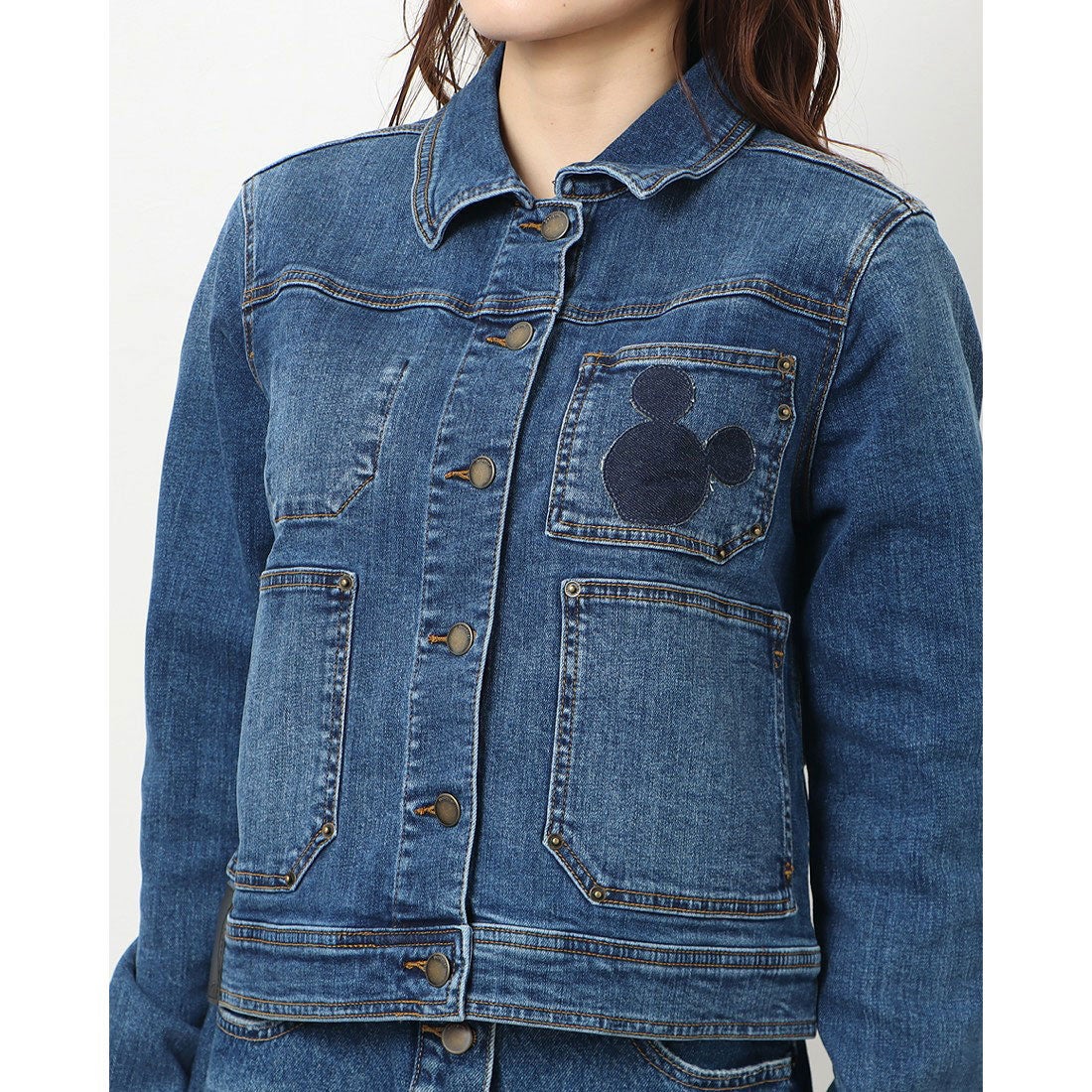 デシグアル Desigual ミッキーマウス デニムジャケット （ブルー