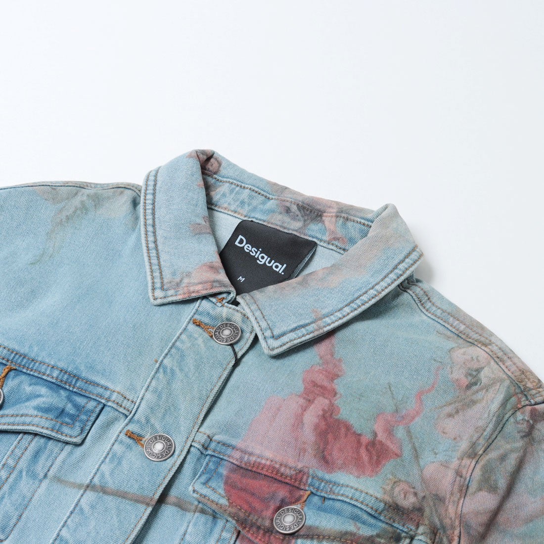 デシグアル Desigual ルネサンスプリント デニムジャケット （ブルー
