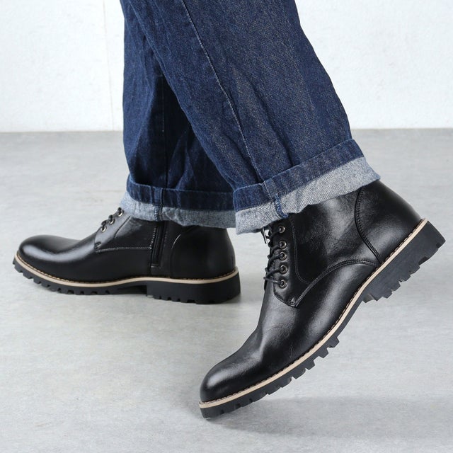 デデス Dedes 外羽レースアップブーツ / 6351 （ブラック