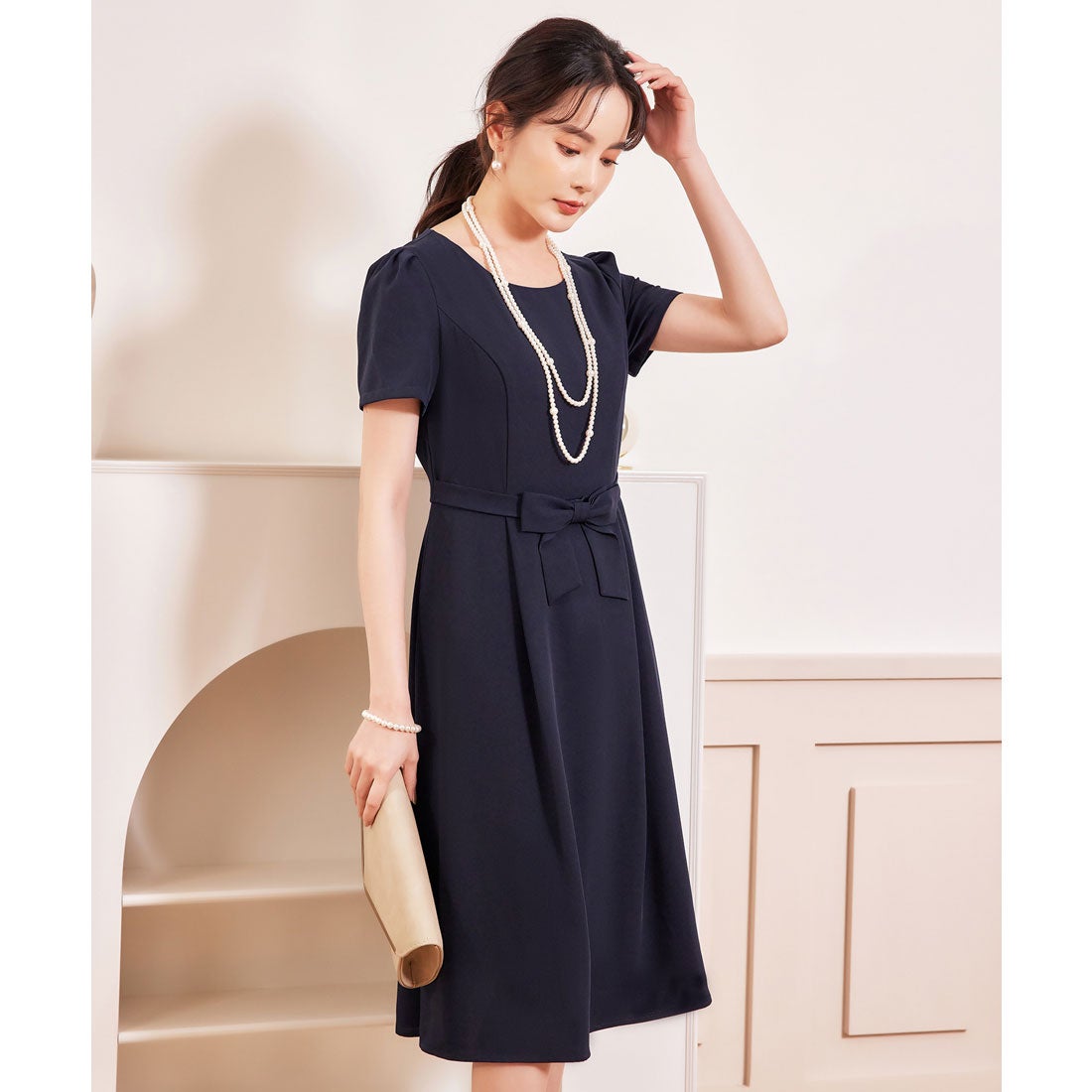 ドレスプラス DRESS+ フォーマルワンピース ジャケット セット 膝丈