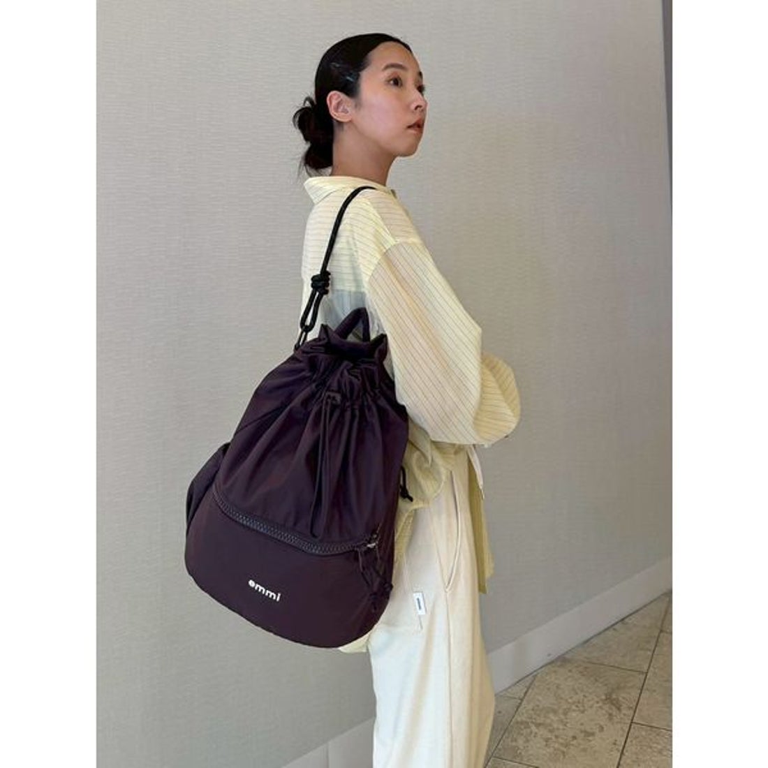 エミ emmi 【限定カラー】撥水 emmiロゴマルチバックパック （BLK