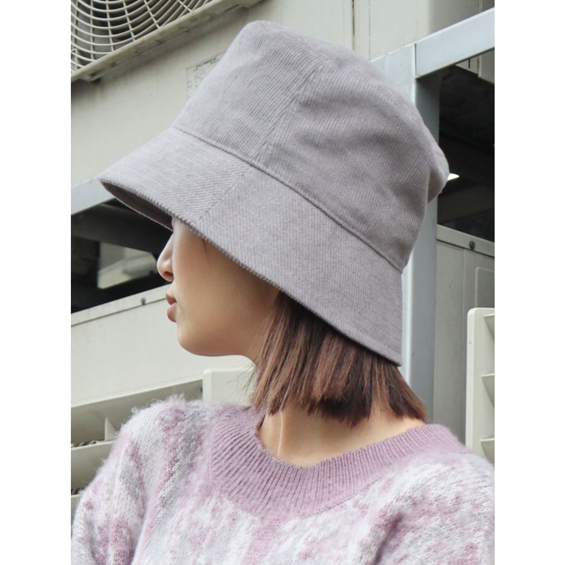 EMODA コーデュロイバケットハット（グレー） -靴＆ファッション通販