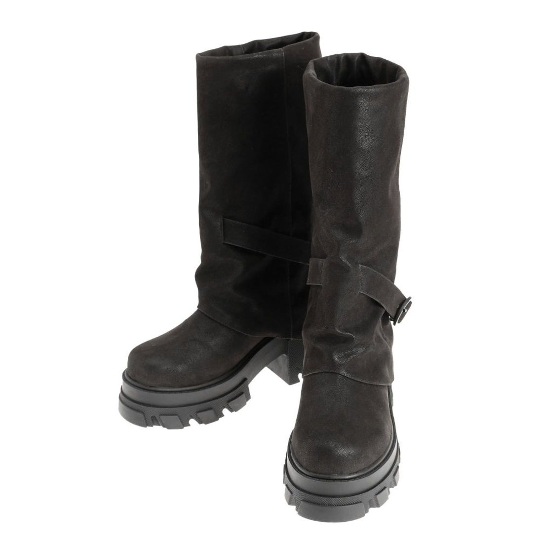 エモダ EMODA カバータンクブーツ （ブラック） -靴＆ファッション通販