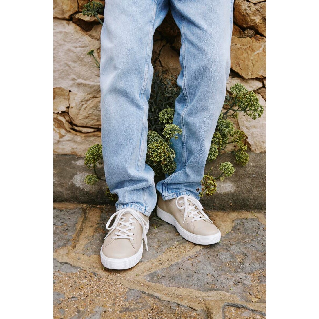 エコー ECCO メンズ 本革 スニーカー ソフト 60 （SAND） -靴