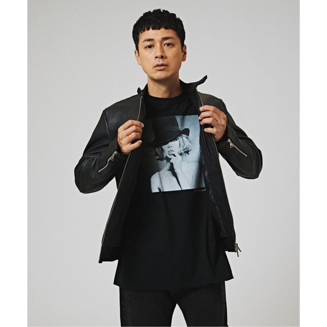 エディフィス EDIFICE ナッパレザー シングルレザーライダース