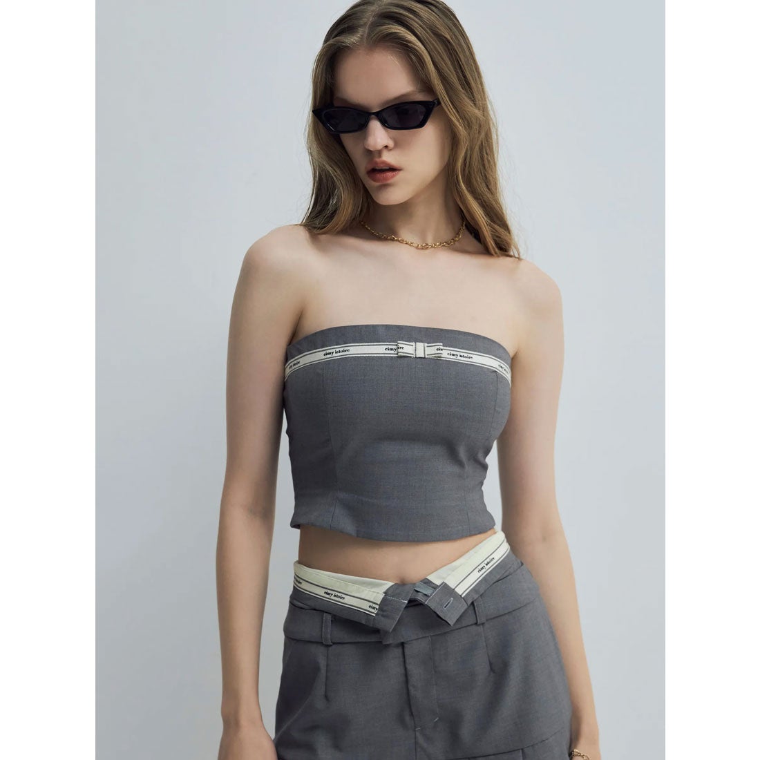 エイミーイストワール EIMY ISTOIRE eimyロゴベアトップス （GREY