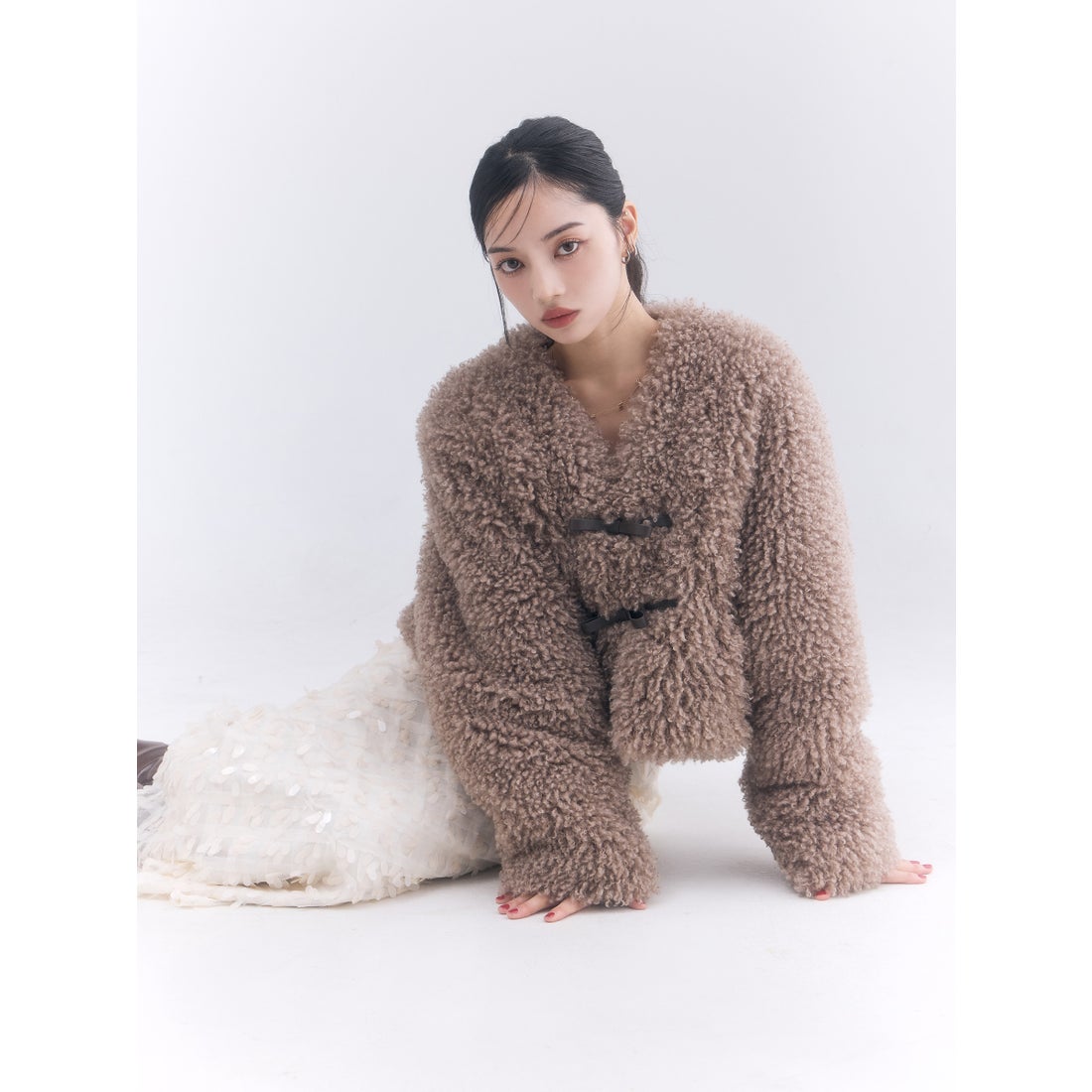 エイミーイストワール EIMY ISTOIRE French poodle fur リボン