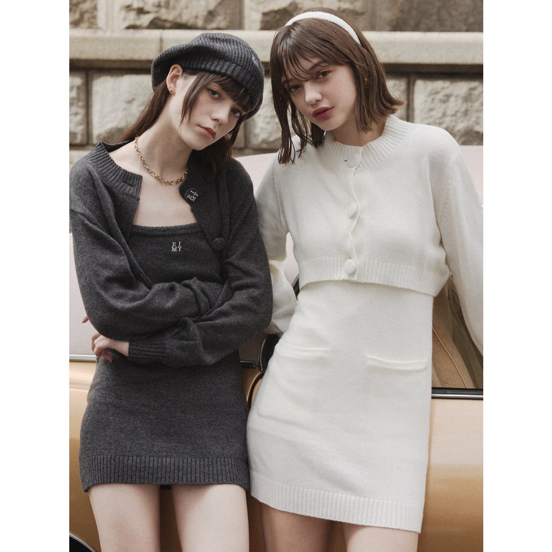 エイミーイストワール EIMY ISTOIRE EIMYロゴボタンニットセット