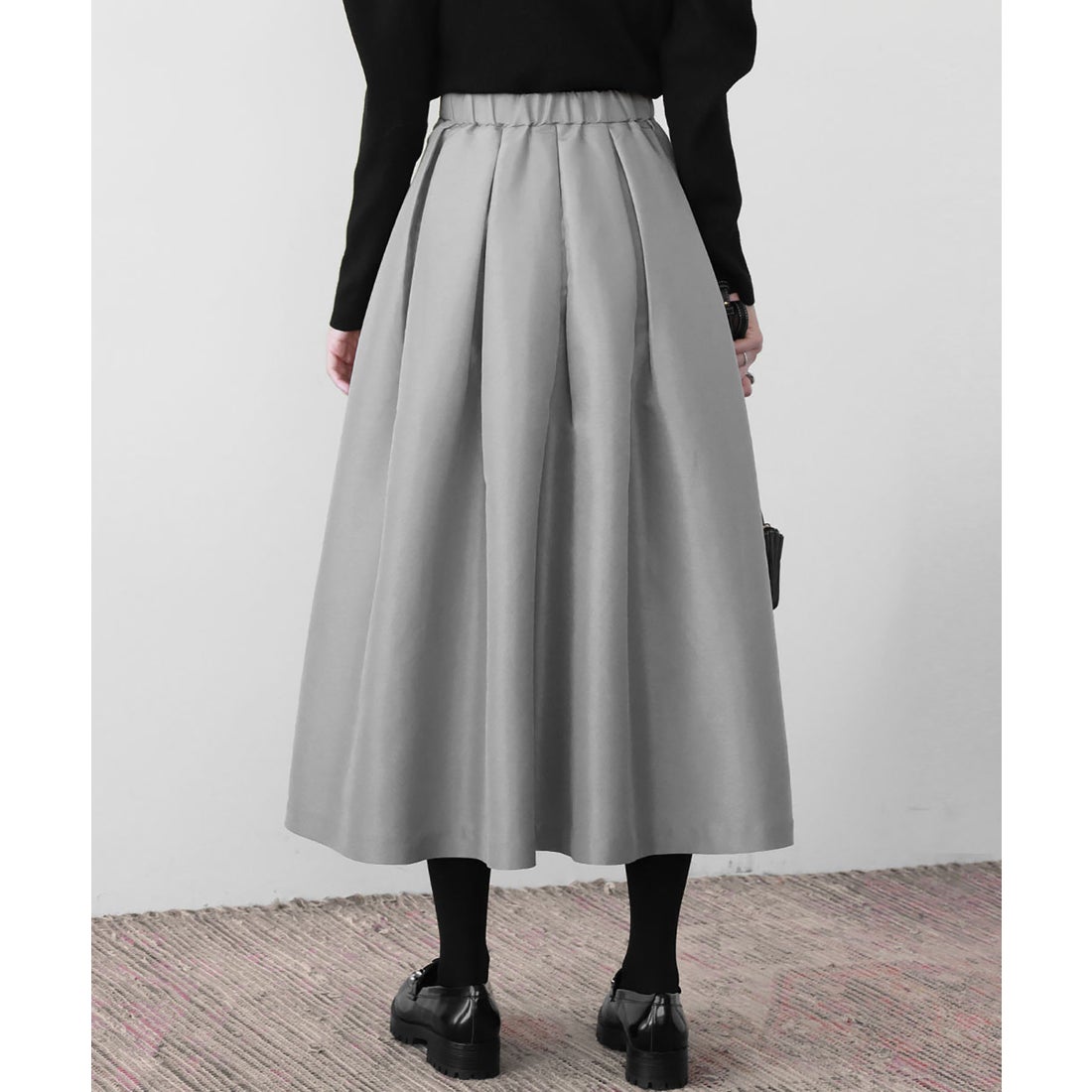 エルフランク ELFRANK グログランボックスタックフレアロングスカート