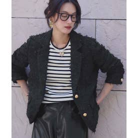 エルフランク ELFRANK ツイード テーラードジャケット（ブラック