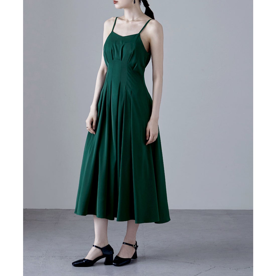 エトル etoll. ジャガードボレロ&ウエストタックボリュームドレス