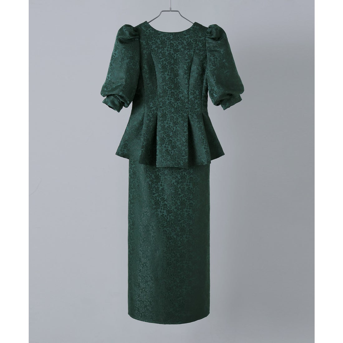 エトル etoll. フラワージャガードセットアップドレスペプラムブラウス