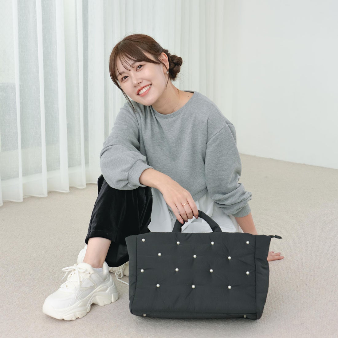 &EVOL/イーボル】【撥水・A4/PC対応】EVOL×shiho コラボパールバック