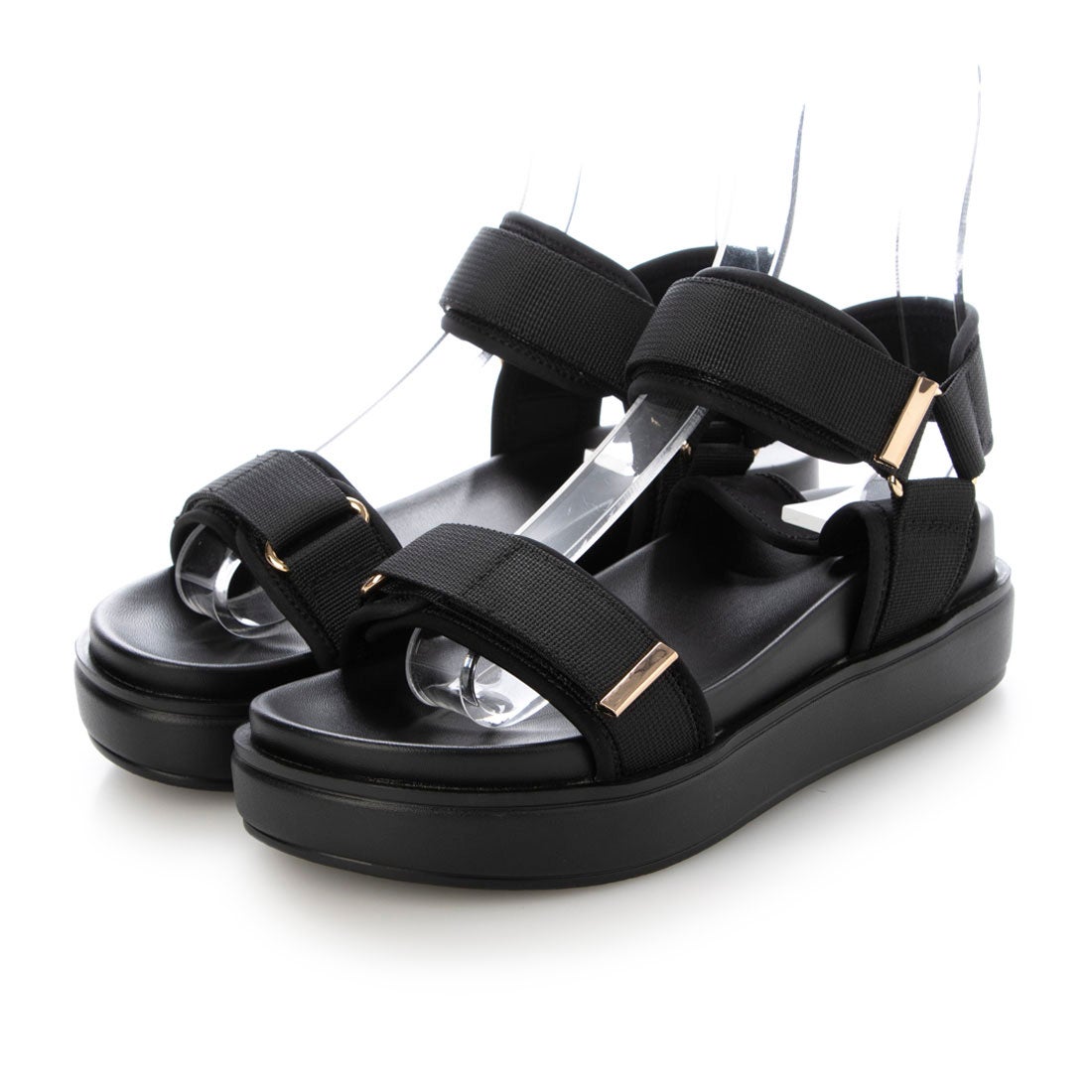 EVOL/イーボル】【ふかふか・軽量】ベルトサンダル IY5758 (ブラック