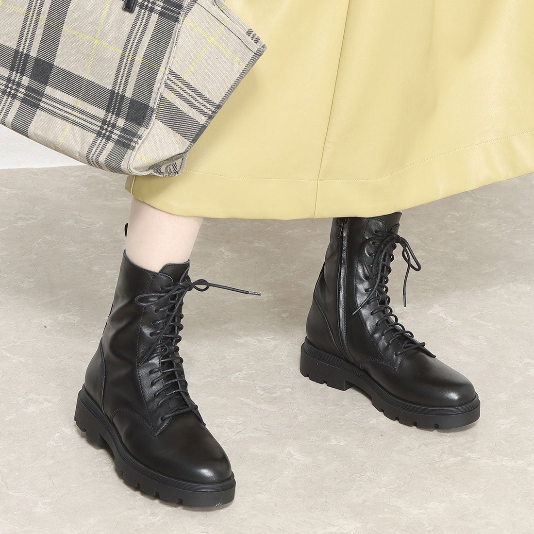 ○ファビオルスコーニ FABIO RUSCONI レースアップブーツ （ブラック