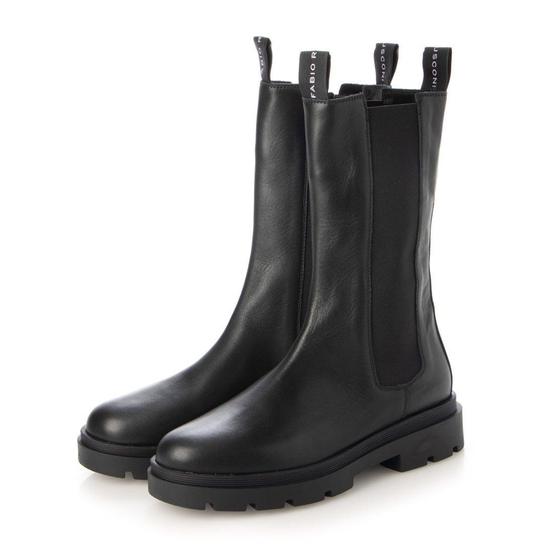 ファビオルスコーニ FABIO RUSCONI サイドゴアミドルブーツ （ブラック