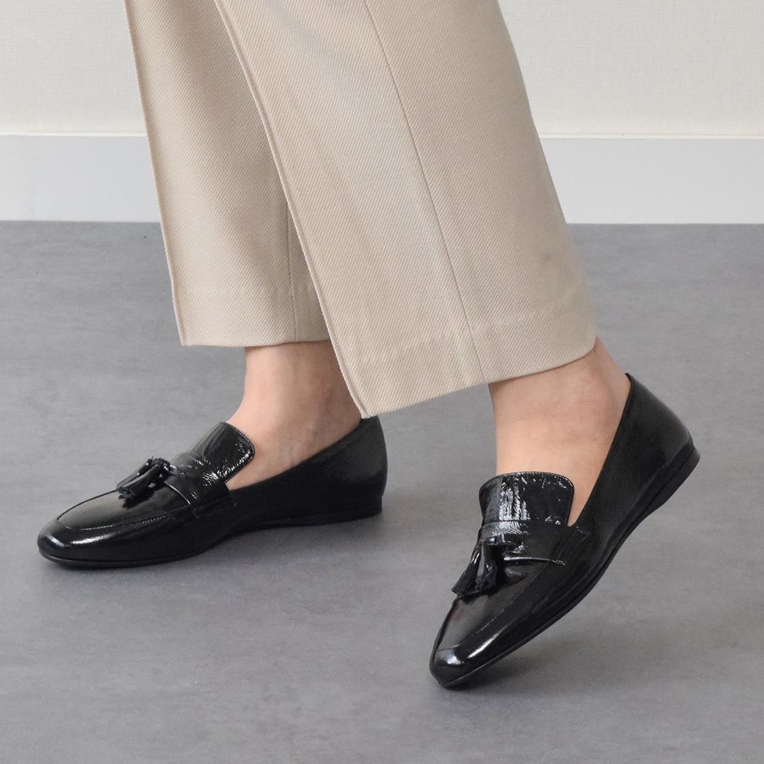 ファビオルスコーニ FABIO RUSCONI フラットヒールタッセルローファー