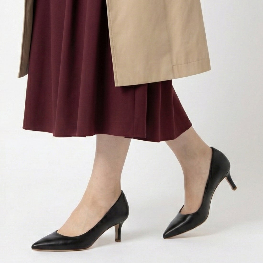 ファビオルスコーニ FABIO RUSCONI ポインテッドトゥレザーパンプス