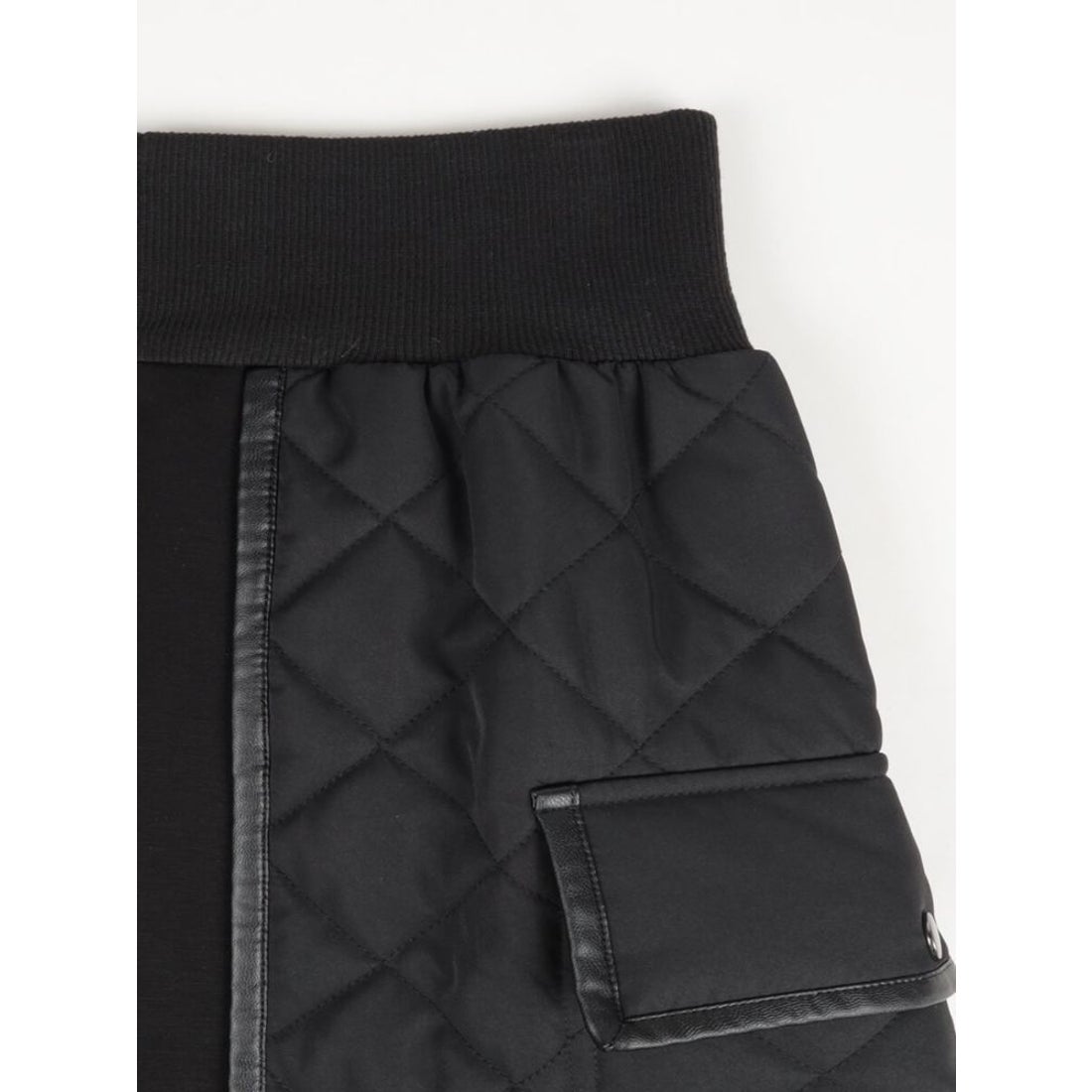 フェンネル FENNEL フロントZIPキルティングスカート （ブラック